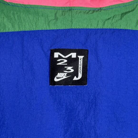 Nike Air Jordan Jacket Boys Large Multicolor Colorblock Windbreaker Streetwear - Picture 7 of 11